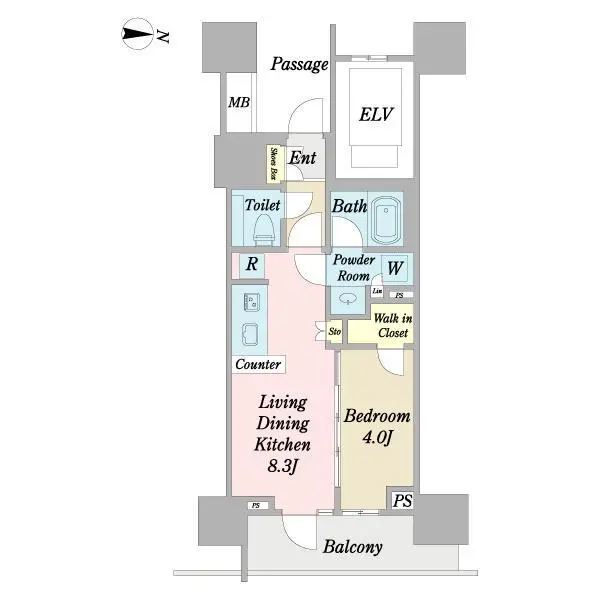 クレヴィア日暮里ＴＨＥ　ＰＬＡＣＥ 間取図