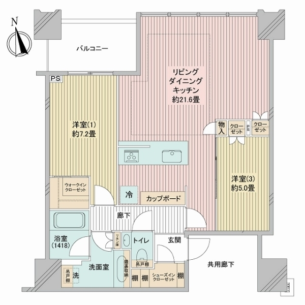 白金ザ・スカイ東棟 間取図