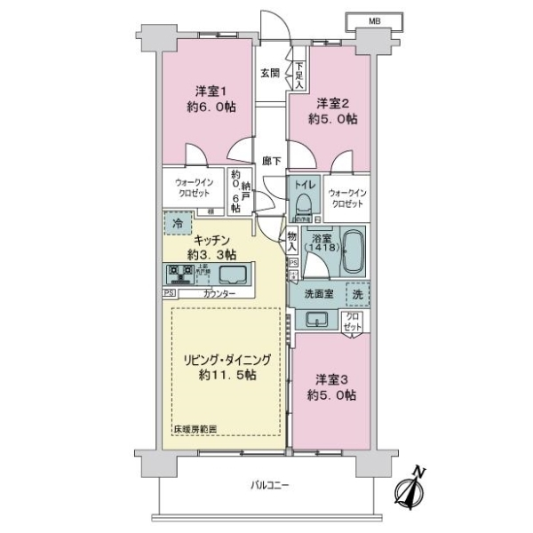 シティテラス横濱戸塚 間取図