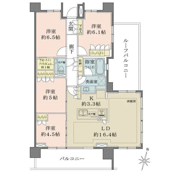ザ・パークハウス千歳烏山グローリオ 間取図