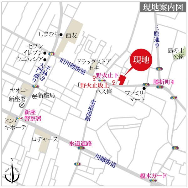 エンゼルソレスト朝霞台 現地案内図