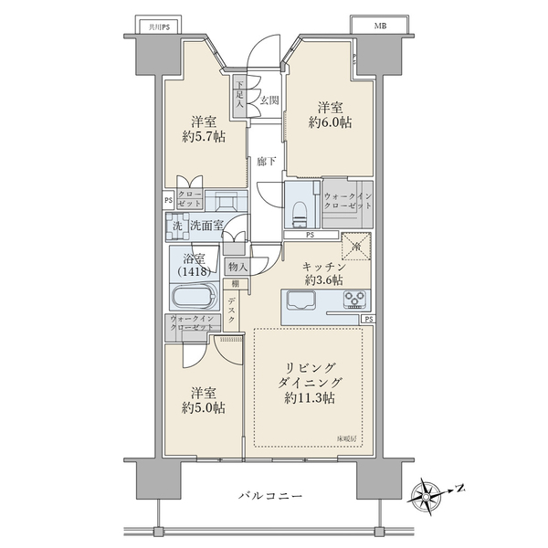 ブリリアシティ西早稲田 間取図