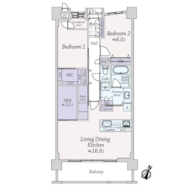 ワコーレ芦屋ディアハウス 間取図