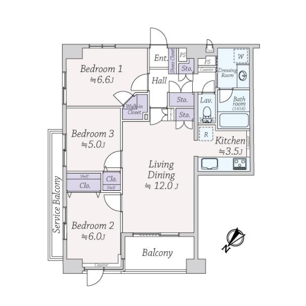 エスト・グランディール横濱関内 間取図