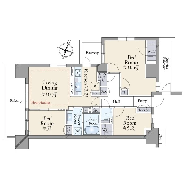 シティテラス平井 間取図