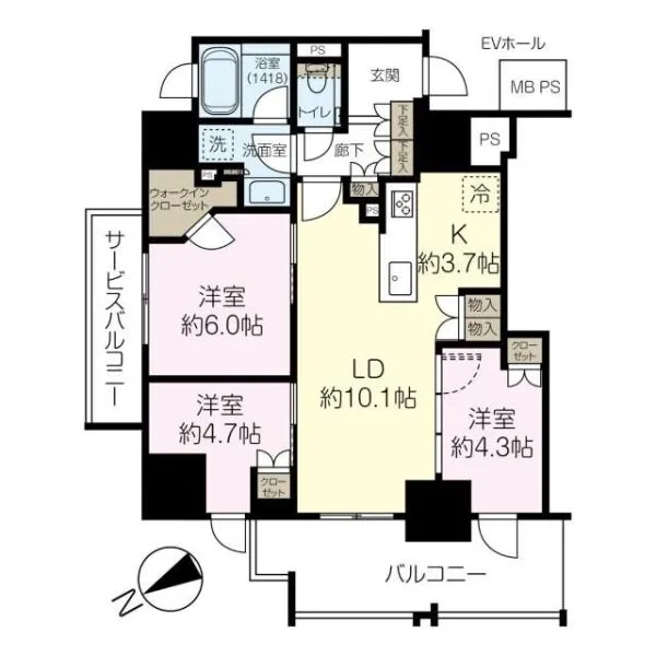 東京都中野区新井５丁目 間取り図
