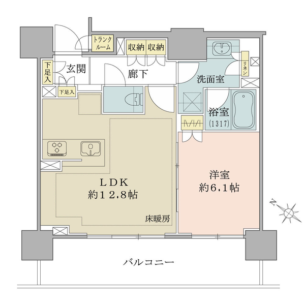 ブリリアタワー有明ミッドクロス 間取図