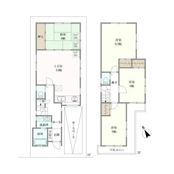 西宮市上甲子園５丁目 間取図