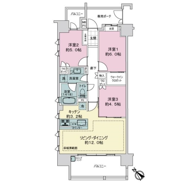 ライオンズ町田マークスフォート 間取図