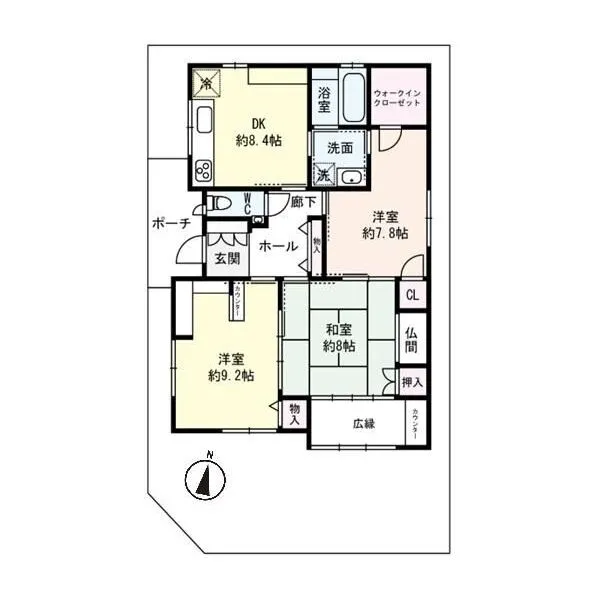 所沢市大字上安松 間取り図