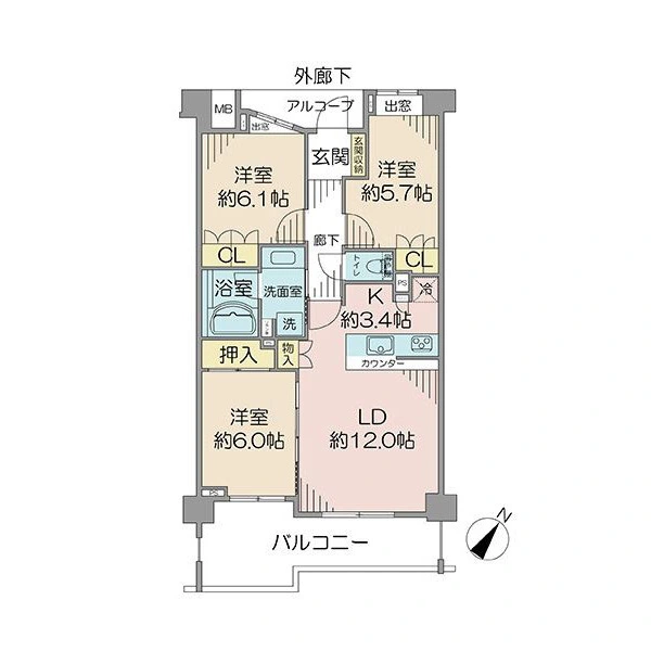 コンフォート・パレス薬園台 間取図