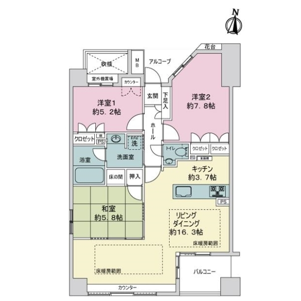 ミサワホームズ三ノ輪 間取図