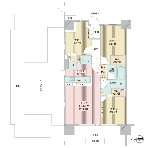 ザ・ガーデンズ大田多摩川 間取図