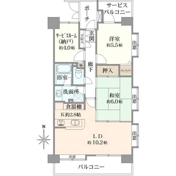 ダイアパレス北綾瀬ＩＩＩ 間取図