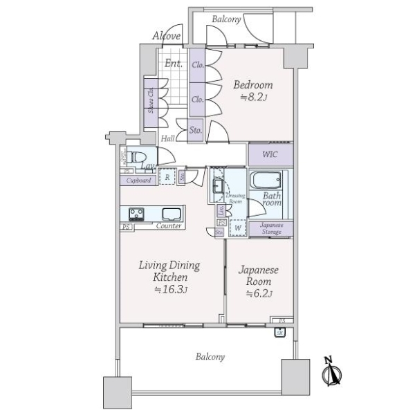 アリュールゼームス坂 間取図