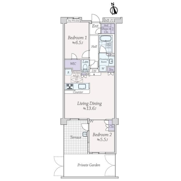 ライオンズ武蔵境プリマージ 間取図