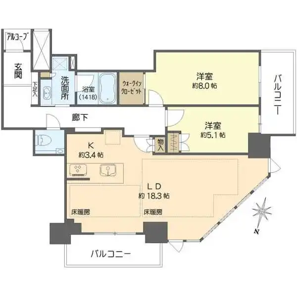 大阪ひびきの街ザサンクタスタワー 間取図