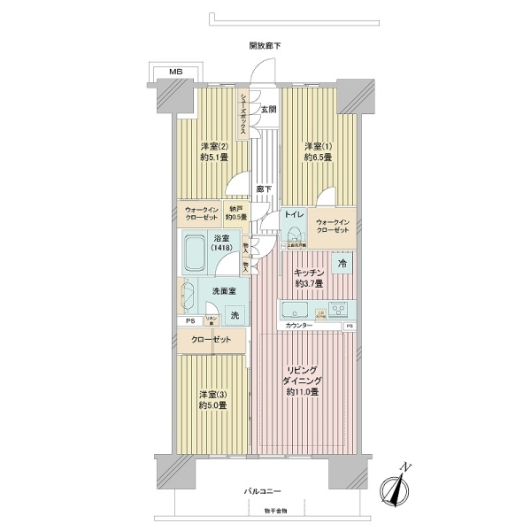 グランアリーナレジデンス 間取図