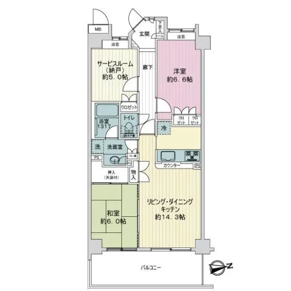 ヴェルレージュ西葛西ビューパーク 間取図