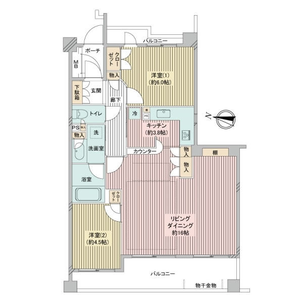 つきみ野パークホームズ弐番館 間取図