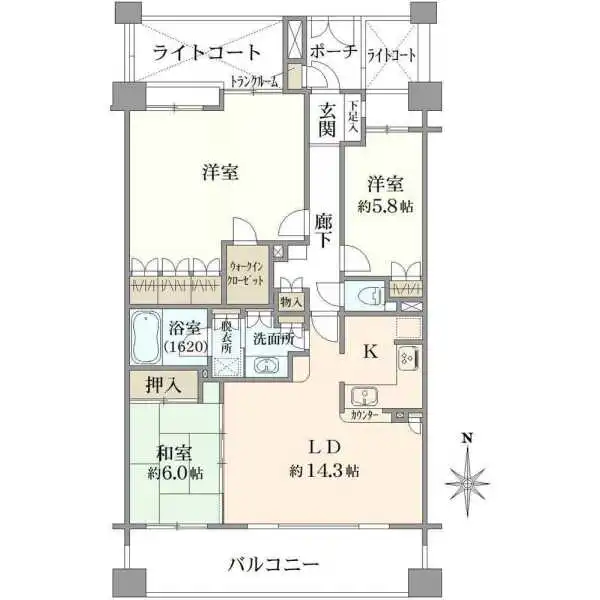 クリオ藤沢善行八番館 間取図