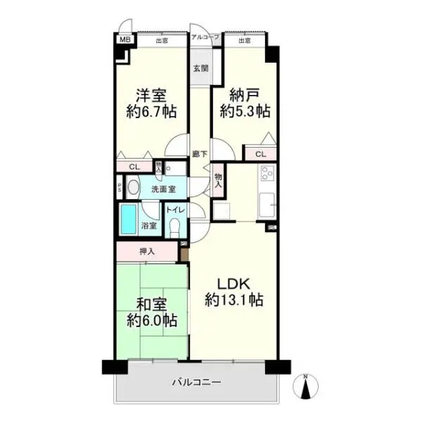 藤和西宮北口ホームズ 間取図