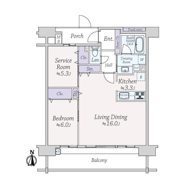イニシア東日暮里 間取図