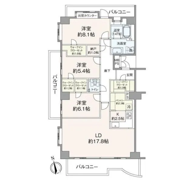 桜丘フラット 間取り図