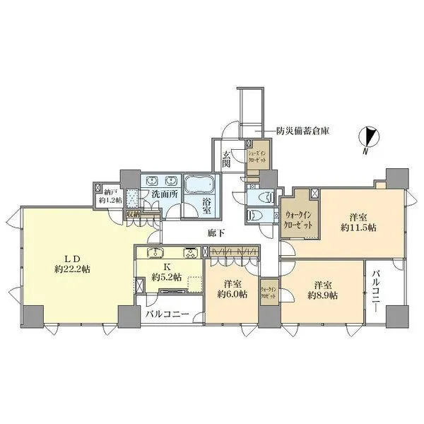 ＴＨＥ　千代田麹町　ＴＯＷＥＲ 間取図