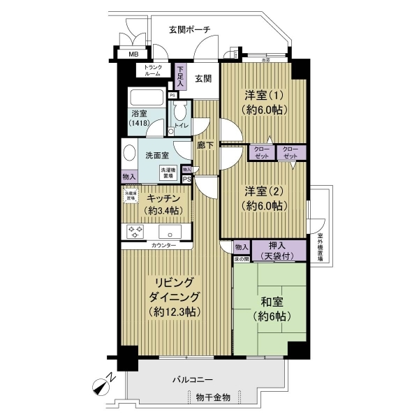 アルファグランデ一之江参番街 間取図