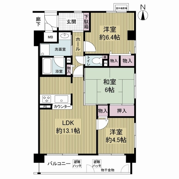 ローズコーポ豊津 間取図