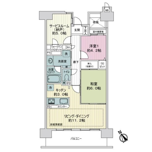 エンゼルブレッサ武蔵野国領 間取図