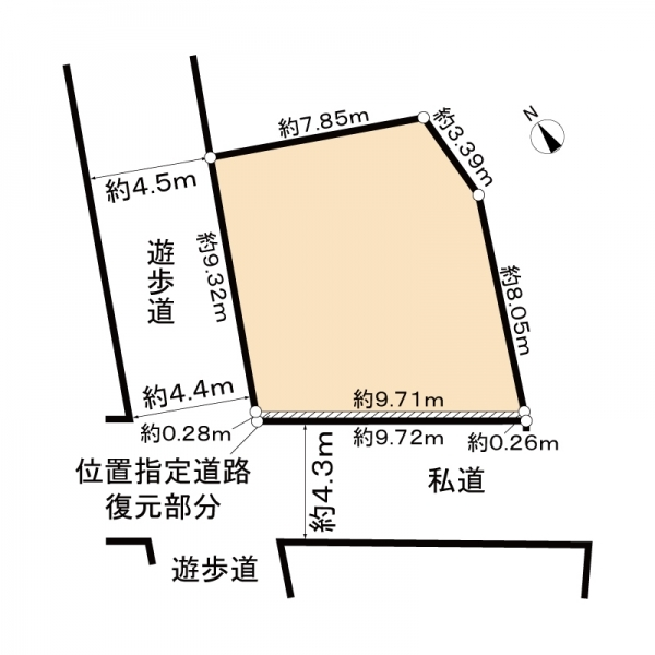 杉並区下高井戸４丁目 区画図