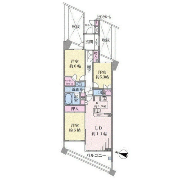 藤和ライブタウン大倉山 間取図