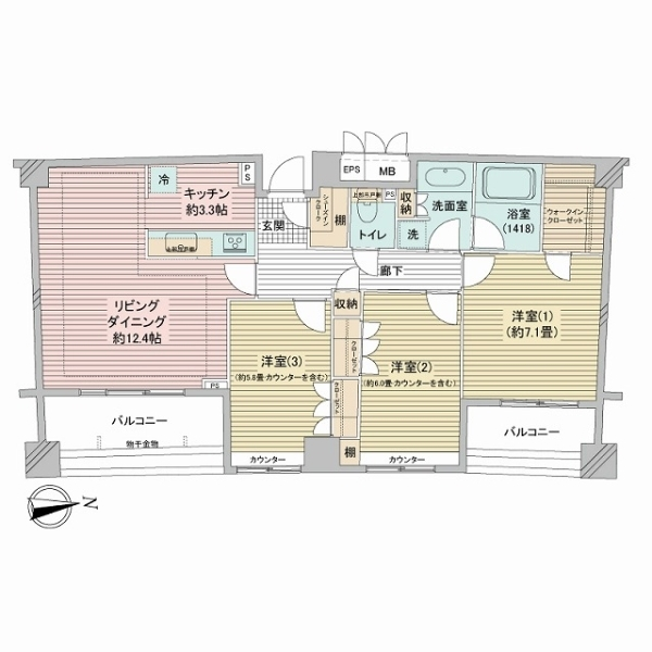 マークスプリングス・メゾンＡ 間取図