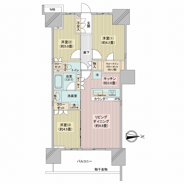クレストシティ木場 間取図