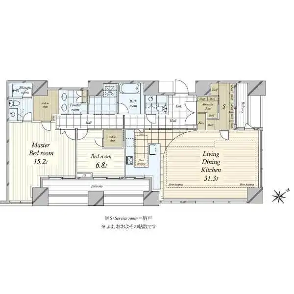 サイオン桜坂　ＳＡＩＯＮ　ＳＡＫＵＲＡＺＡＫＡ 間取図