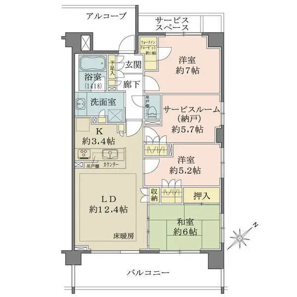ザ・パークハウス横浜岸谷 間取図