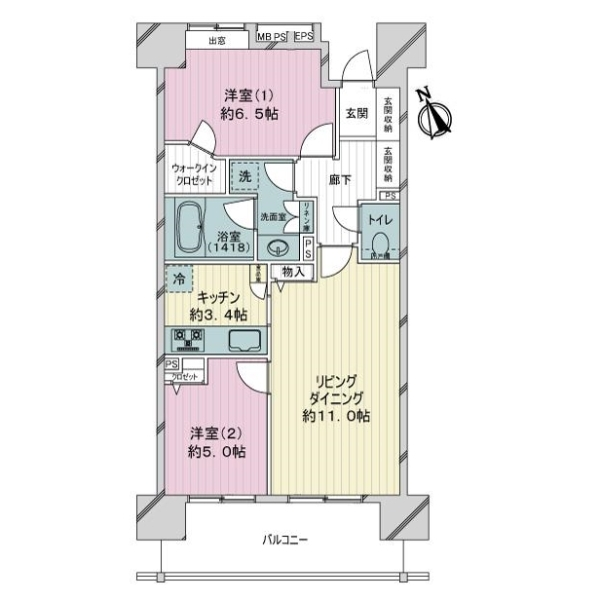 ライオンズガーデン町屋アクアステージ 間取図