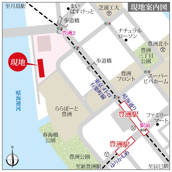 アーバンドックパークシティ豊洲タワーＢ 現地案内図
