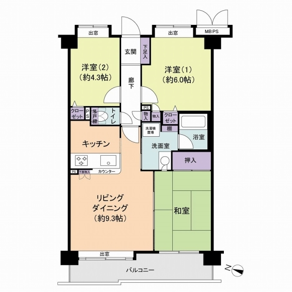 クリオ多摩永山２番館 間取図
