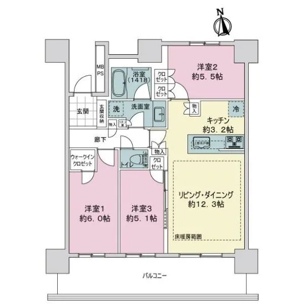 ライオンズタワー柏 間取図