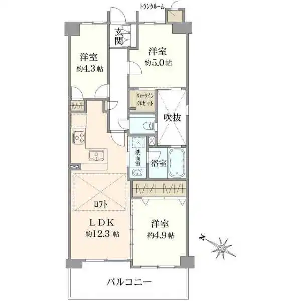 ヴィルヌーブ保谷 間取図