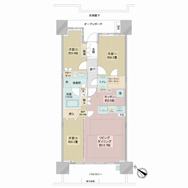 プラウドシティ加賀学園通り 間取図
