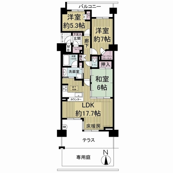ビスタグランデ舞子Ｂ棟 間取図