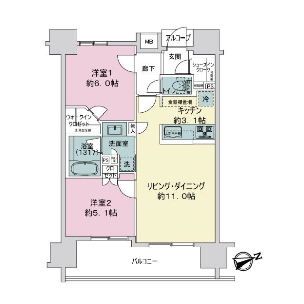ウィルローズ川口 間取図
