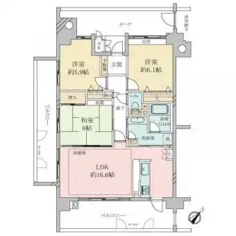 ■山陽本線「新長田」駅より徒歩3分の立地■12階建て7階部分■南西角部屋