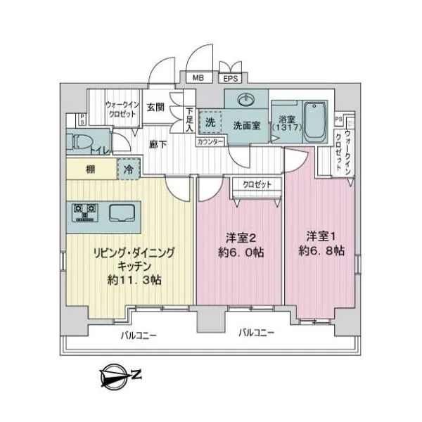 ダイナシティ田端 間取図