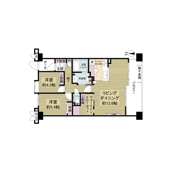 シャルマンフジビルト・モアー北田辺駅前・並木通り 間取図