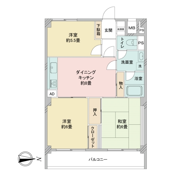 小田急高井戸マンション 間取図